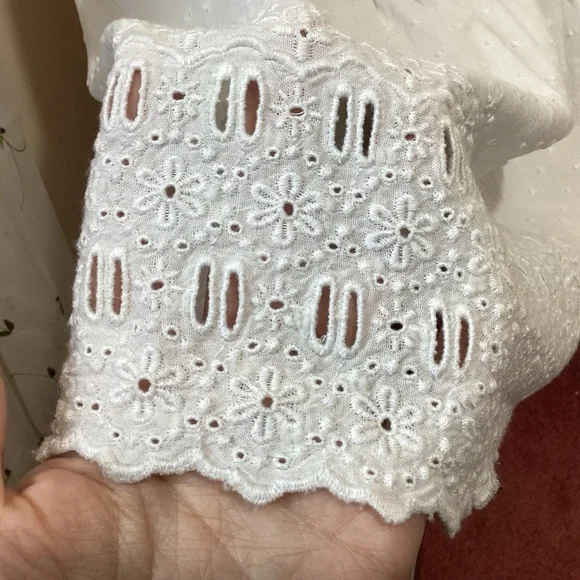 Old Navy Maxi Dress XL Embroidered Tiered Cottagecore Eyelet - Picture 13 of 16